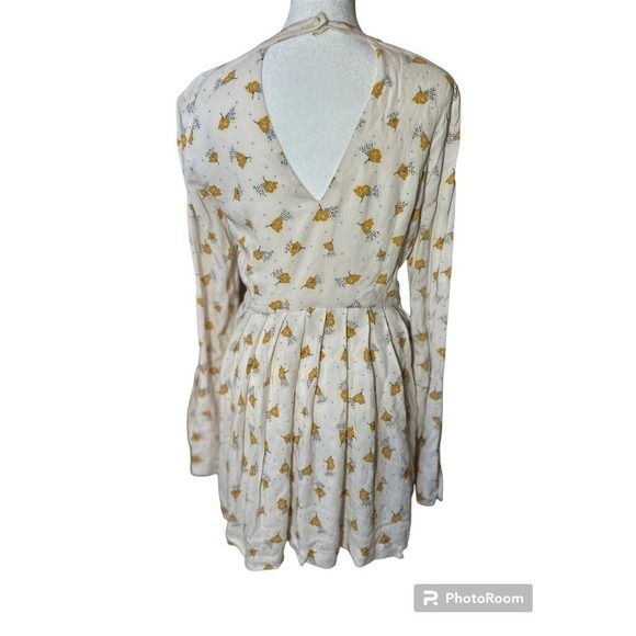 Free People Women's‎ Tegan Long-Sleeve Floral Printed Mini Dress, Size 4 - Picture 3 of 9